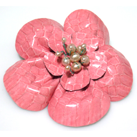 Pink Flower Brooch