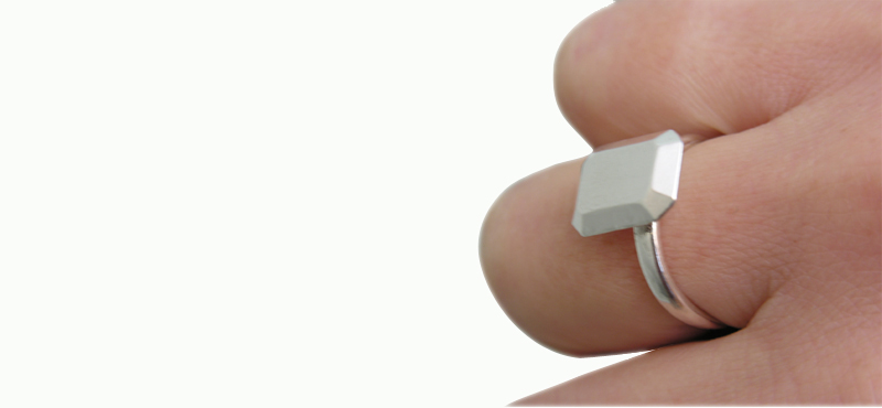 square silver ring